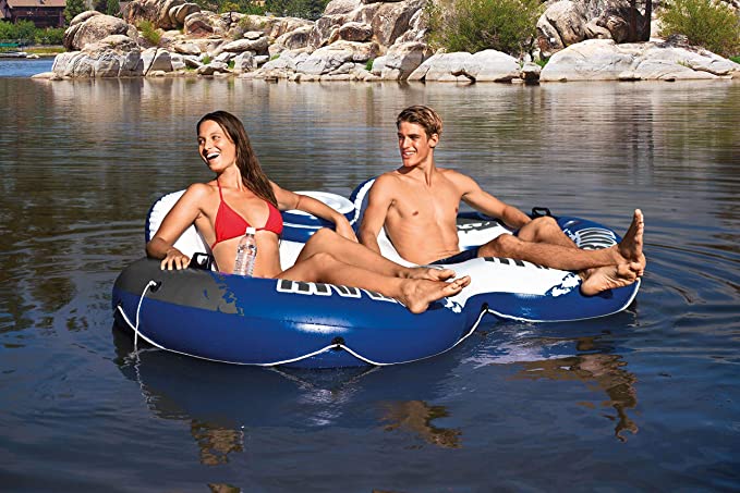 Intex River Run II 2-Person Water Tube Float Raft with Cooler - Perfect for Summer Fun