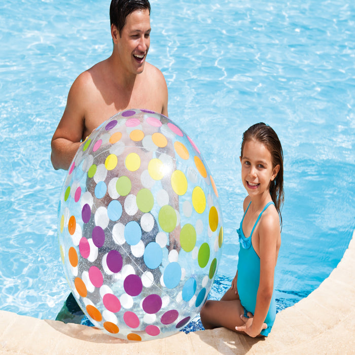 Jumbo 42" Polka Dot Beach Ball for Summer Fun