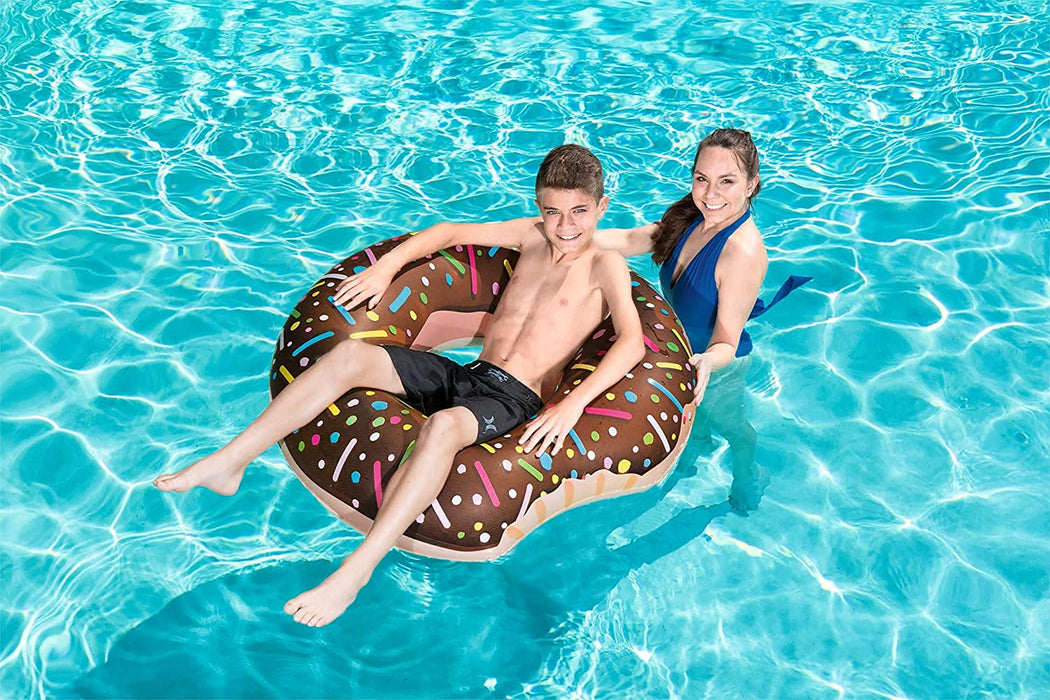 Bestway Inflatable Donut Swim Tube - Pool Floats for Kids and Adults - Water Party, River, Lake Inner Tube Floats with 2 Heavy Duty Handles