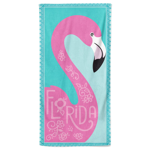 30X60 Fabulous Flamingo Florida Towel.